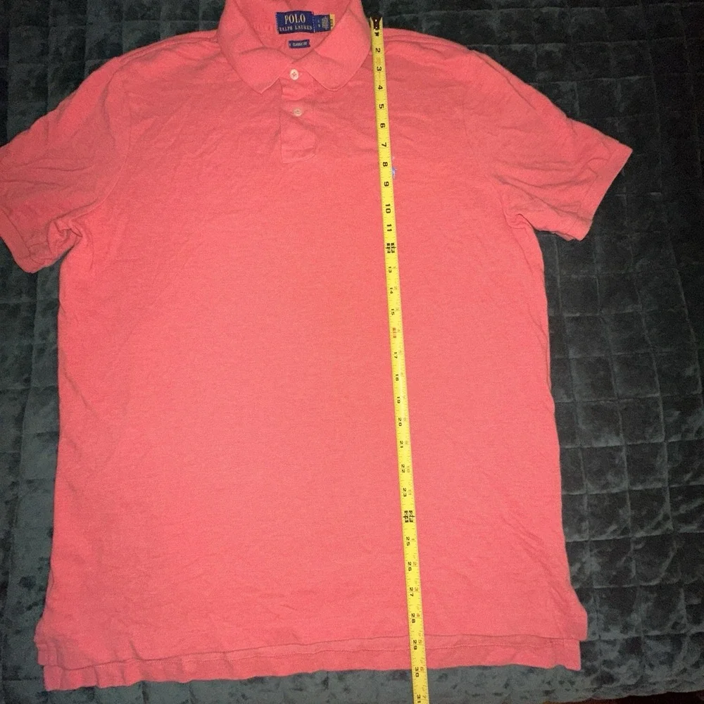 Ralph Lauren Mens Polo Shirt Large (L) Orange Classic Prep